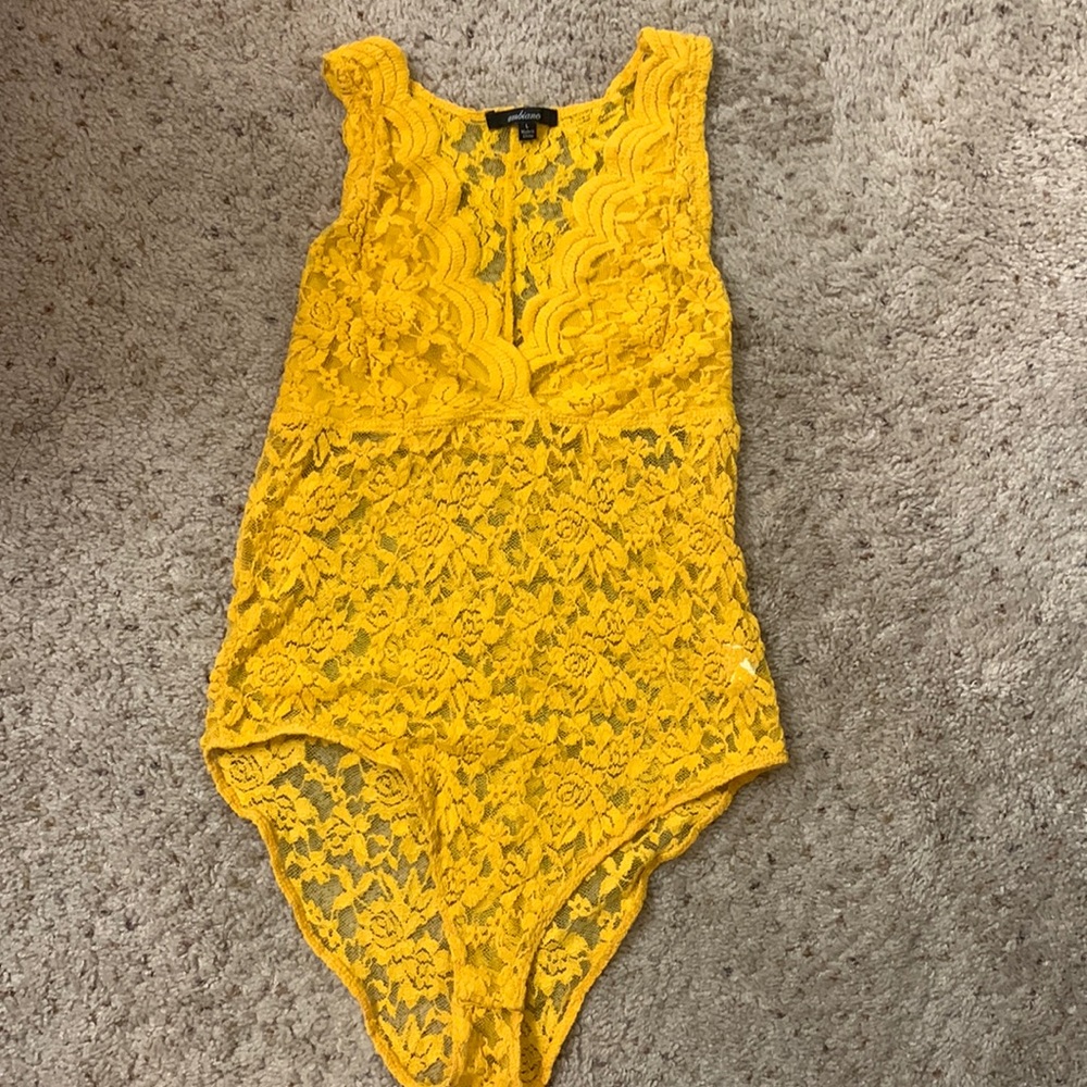 Yellow Lace Body Suit